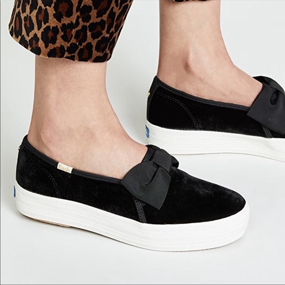 Keds Shoes - Keds x Kate Spade Satin bow triple decker platform